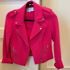Zara Hot Pink Moto  Jacket